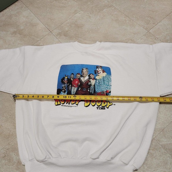 VTG 90s Howdy Doody Mens 2XL 1997 NBC TV Series Promo Crewneck Sweatshirt Hanes - Picture 8 of 12
